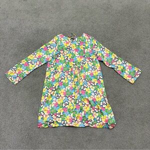 Vintage 60s 70s Homemade Colorful Psychedelic Floral Hippie Dress